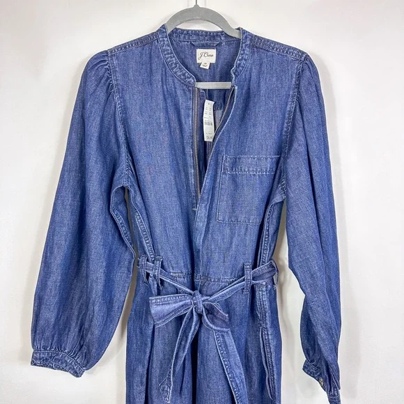 J. Crew Denim & Linen Jumpsuit
